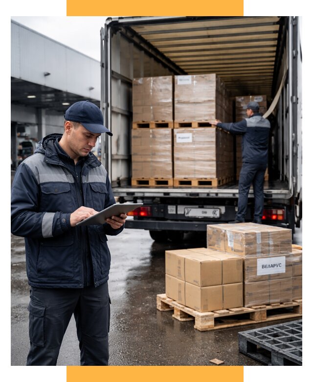 Доставка грузов из Беларуси от 16490 р. логистика СетСервис-Рбт