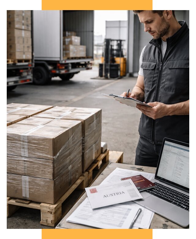 Доставка в Австрию от 71455 р. Логистика и экспорт СетСервис-Рбт